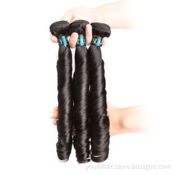 Wholesale 10A Double Drawn 100% Remy Human Hair Weave Bouncy Curl Virgin Hair Bundle Pixie Egg Curl Cuticle Aligned Hair Bundles